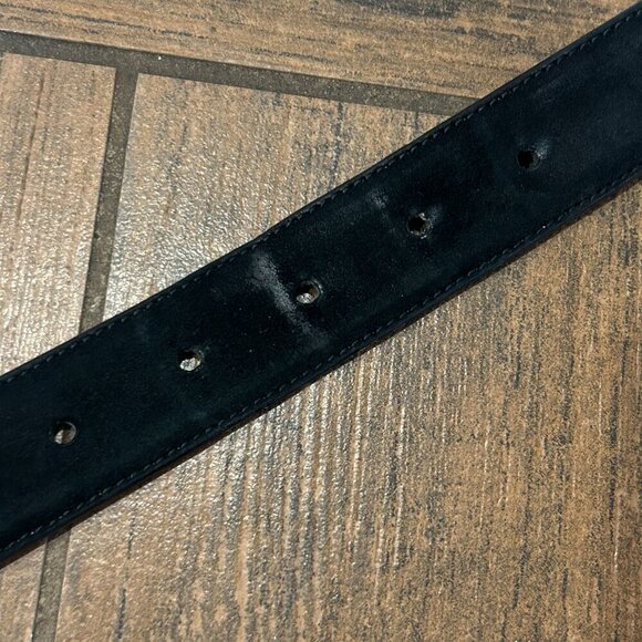 Giorgio Armani Vintage Black Suede Leather Detail Fashion Belt Size 32 main image 12
